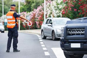 Posto di blocco auto