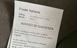 Avviso di giacenza raccomandata