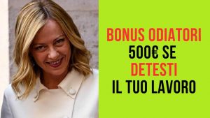 Bonus da 500 euro approvato dal Governo Meloni